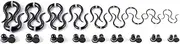[TBOSEN] Precise Dimensions Set Stainless Steel Curved Tapers | O-Ring Ear Plugs Tunnels Gauges Stretcher Piercings Kit