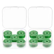 2set Prewound Sewing Bobbin Thread with Storage Plastic Case, Green