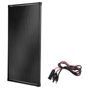 100W Solar Panel Fixed Black Frame + MC4 Connector Plug DC5521 Adapter