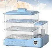 3 Tier Electric Steamer, Multi-function Steam Box, Household Small Three-Layer Multi-Functional Large-Capacity Breakfast Machine, Display Touch Screen, for Family Cooking B