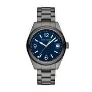 Armani Exchange Three-Hand Date Gunmetal Stainless Steel Watch AX1421