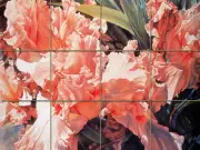 12 Tiles Accent Art Iris Mural Ceramic Backsplash Bath Tile #460