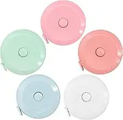 Tape Measure, 5 Pack Measuring Tape for Body Measurements Weight Loss, Retractable Sewing Fabric Cloth Tailor Waist Soft Small Pink Tape Measure Body Measuring Tape, 150cm/60inch