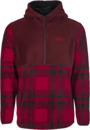 FLY RACING 354-0022X FLY HALF ZIP PULLOVER HOODIE RED PLAID XL