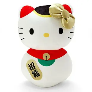 【震撼精品百貨】Hello Kitty 凱蒂貓 HELLO KITTY裝扮招福貓絨毛娃娃M 震撼日式精品百貨