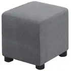 Ottoman Cover Square Folding Storage Ottoman Slipcovers Jacquard Stretch Cube...