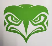 CUSTOM SEAHAWKS "Hawk" Vinyl Window DECAL MULTIPLE COLORS AVAILABLE