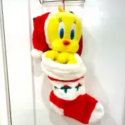 Vintage Gemmy Tweety Bird Looney Tunes Talking Sings Stocking Christmas Holiday