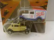 MATCHBOX SUPERFAST MATCHMATES FORD MODEL A CAR & PEPSI-COLA TRUCK DAMAGED CARD