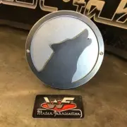 Wolf or Husky Howling Hitch Cover - Two Layer - Style 1 - Silhouette Malamute