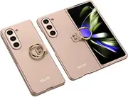 [YBROY] Case for Samsung Galaxy Z Fold5 5G, Elastic Shock Absorption, Lightweight, with Ring, Anti-Scratch, Bumper Hardcase Cover for Samsung Galaxy Z Fold5 5G.(Rose Gold)