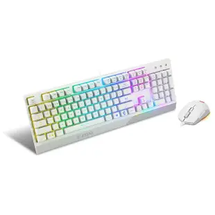 【MSI 微星】VIGOR GK30 COMBO WHITE 電競鍵盤滑鼠組(白)