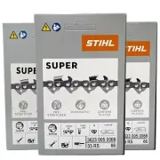 33RS 66 DL 3 pcs x STIHL 3/8″ 1.3 mm Chain for 18"/45 cm bar OEM 3623 005 0066