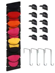 Hat Racks Baseball Caps 10 Adhesive Hooks Wall Over Door 2 Metal / Hanging Heavy