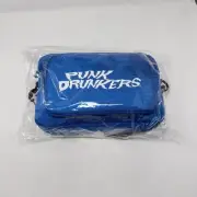 PUNK DRUNKERS JAGGED LOGO SHOULDER SIDE BAG BLUE STRAP AITSU