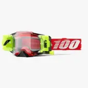 100% Armega MX Goggles w/FORECAST Roll-Off System (Red)