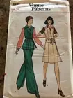 1975 VOGUE #8935 - LADIES CUTE RETRO JUMPER - TUNIC & PANTS PATTERN 16 FF