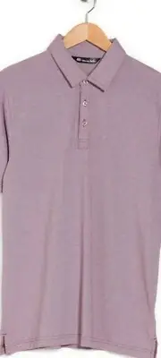 NWT Travis Mathew The Zinna Slub Heather Purple Golf Polo Shirt Mens XXL