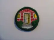 Girl Scout Intermediate Badge: HOME MAKER - Light Green Cheesecloth Backing
