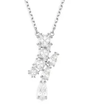 Swarovski Matrix Mixed Cut Crystal Pendant Necklace, 15-18