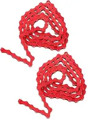 BESPORTBLE 2pcs Bicycle Chain Bike Chains Mountain Bike Chain Bike Parts Bike Accessory Replacement Chain for Bike Convenient Bike Chain Mountain Bicycles Chain Bike Supply Steel Red