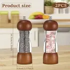 2 Pcs Adjustable Salt and Pepper Grinder Set Stylish Salt and Pepper Mill tenmz