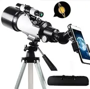 Kids Telescope for Adults Astronomy Beginners,400mm Focal Length 120X MagnificationScope Refractor Telescopes,with Smartphone Adapter,Backpack and Moon Filter
