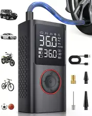 Tire Inflator Portable Air Compressor, 150 PSI Cordless Mini Bike Tire Pump, Air
