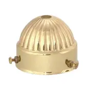 B&P Lamp 2 1/4" Stamped Brass Shade Holder, Polished & Lacq.
