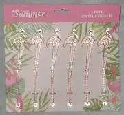 6 Flamingo Cocktail Stirrers