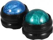 KOMBIUDA 2pcs Resin Massage Ball Roller Full Body Relaxation Handheld Massager for Neck Back Legs Feet