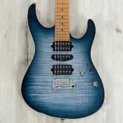 Suhr Modern Plus HSH Guitar, Roasted Maple, Faded Trans Whale Blue Burst
