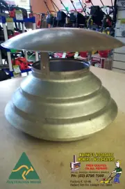 8" - 12" WOOD HEATER Steel FLUE HAT COWL Standard B/New