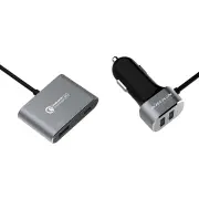 4 Ports Usb Power Share Car Charger With Qc3.0 For Xiaomi 6 Samsung S8 Iphone 77Plus