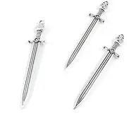 [4044 Charms] Antique Silver Tone Jewelry Making Charms Findings Lots SC2037 Leopard Sword
