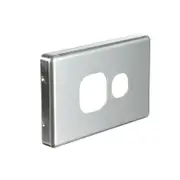 NLS 30558 - Single Power Point Brushed Aluminium Cover (Classic Style)
