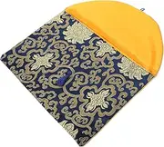 [HOUDERCO] Buddhist Scriptures Pouch Embroidery Brocade Storage Bag for Jewelry Small and Sundries Ethnic Pattern Lightweight for Travel Camping and Hiking