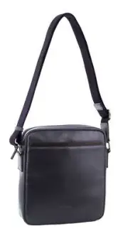 Pierre Cardin Men's Leather Cross-Body Bag in Navy