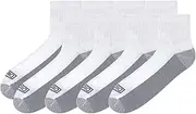 [Dickies] Men's All-Purpose Cushioned Quarter Work Socks 8 Pack (US, Numeric, 6, 12, Regular, Regular, White), White, 6-12