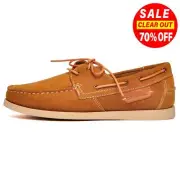 Cotswold Mitcheldean Mens Memory Foam Suede Leather Loafer Boat Deck Shoes Tan