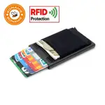 BACK POCKET RFID THIN METAL WALLET BUSINESS ID CARD HOLDER