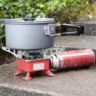 Mini Square Camping Stove Compact Folding Wind Proof Outdoor Backpacking DB0