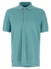 [Tom Ford] Tom Ford-Piqué Shirt Polo Celeste-Uomo 48IT Light Blue