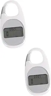 KOMBIUDA 2pcs Professional Pedometer for Step Walking Digital Step Counter Lanyard Portable Calorie Counter for Outdoor Activities