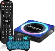Android TV Box 12.0, 4GB RAM 64GB ROM RK3528 Quad-Core Cortex-A53 CPU, Wifi 6 Smart TV Box Set Top Box BT5.0 Ultra HD 1080P 4K HDR10+ Dual Band Wifi 2.4 5.8Ghz with Wireless Mini Keyboard,4gb+32gb