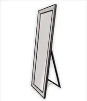 Beaded Black Framed Full Length Mirror - Free Standing 50cm x 170cm