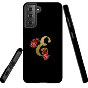 For Samsung Galaxy S22+ Plus Case, Armour Cover, Embellished Letter E