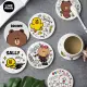 【收納王妃】LINE FRIENDS 硬式珪藻土 吸水 杯墊 矽藻土 熊大/兔兔/莎莉/熊美 2入/組(尺寸:10x10x0.9cm)