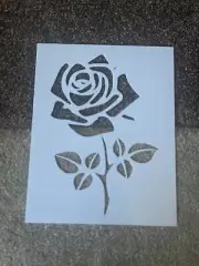 Rose stencil paint/trace/drawing Size 8x10 reusable All sizes face