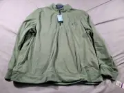IZOD Saltwater Men's 1/4 Zip Salt Dune Fleece Green Pullover 2XL L/S NEW